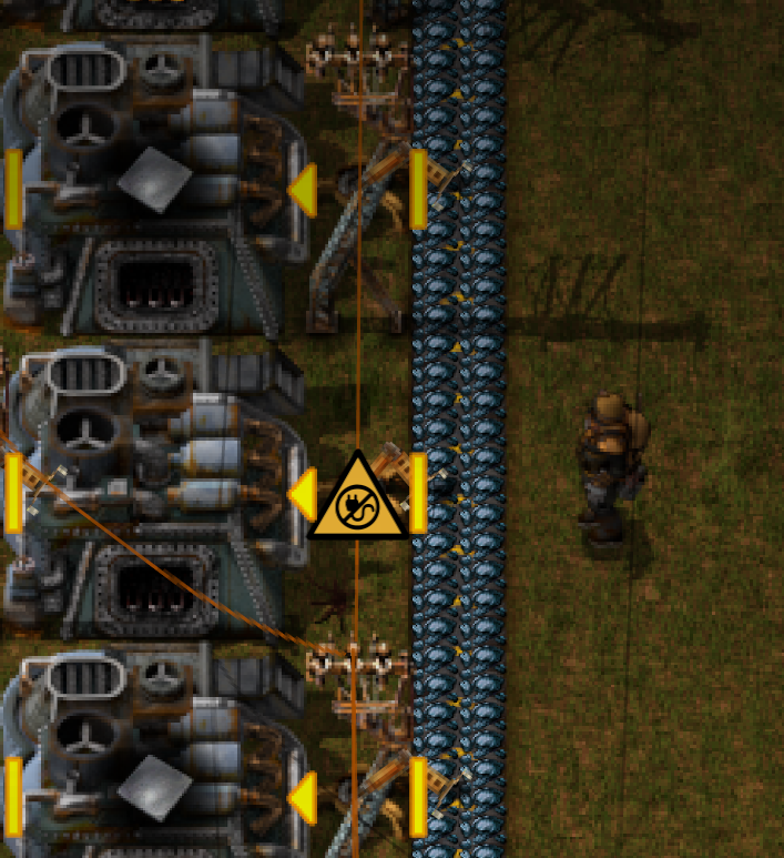 Inserter without energy despite power pole