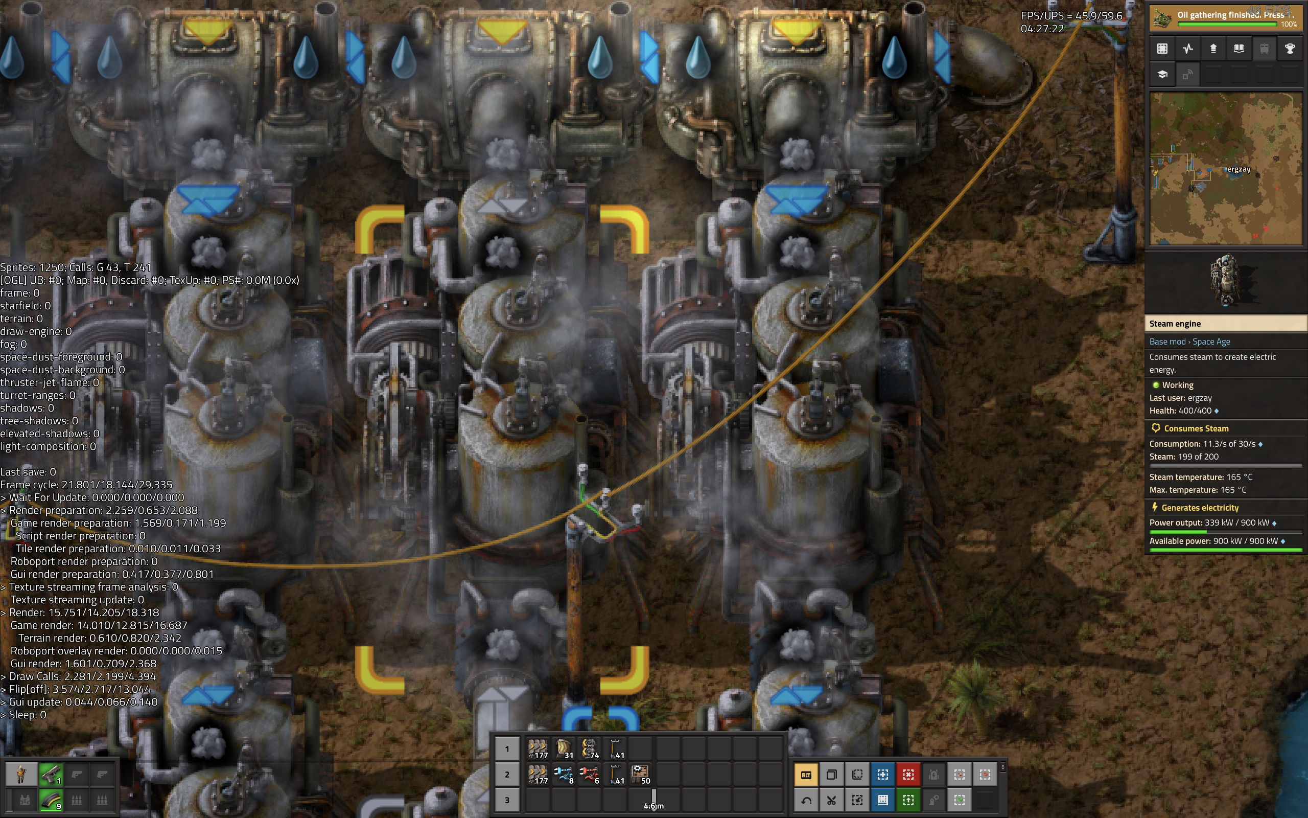 Low fps on zoomed in view of some steam engines