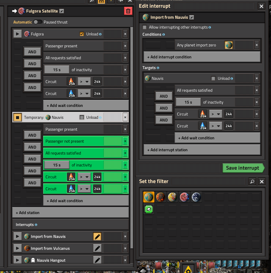 Select the planet for the "Any import zero" condition