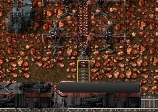 The ore car is emptied by a loader placed the other way around.