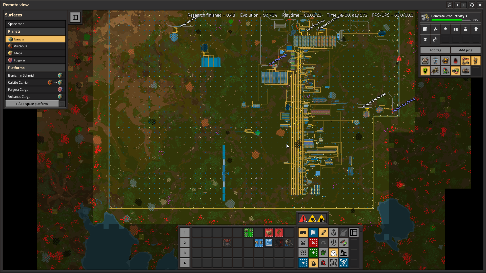Small Iron plate chart tag at a zoomed out level