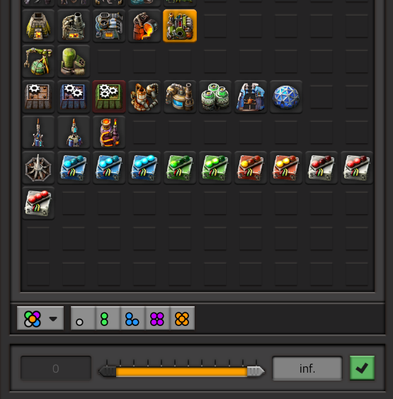 required ammount of items to 0 and maximum amout to infinity but with any quality