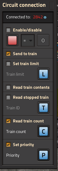 fig. A: The circuit network logic menu for train stops.