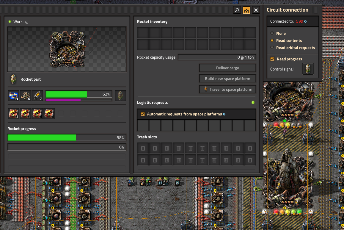 Image mock up of an additional circuit network output to the rocket silo.